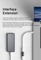 Hagibis USB C Female to USB C Female Adapter 80Gbps 240W USB4 Dual Female Extension Cable Converter for Thunderbolt 5/4 Laptop