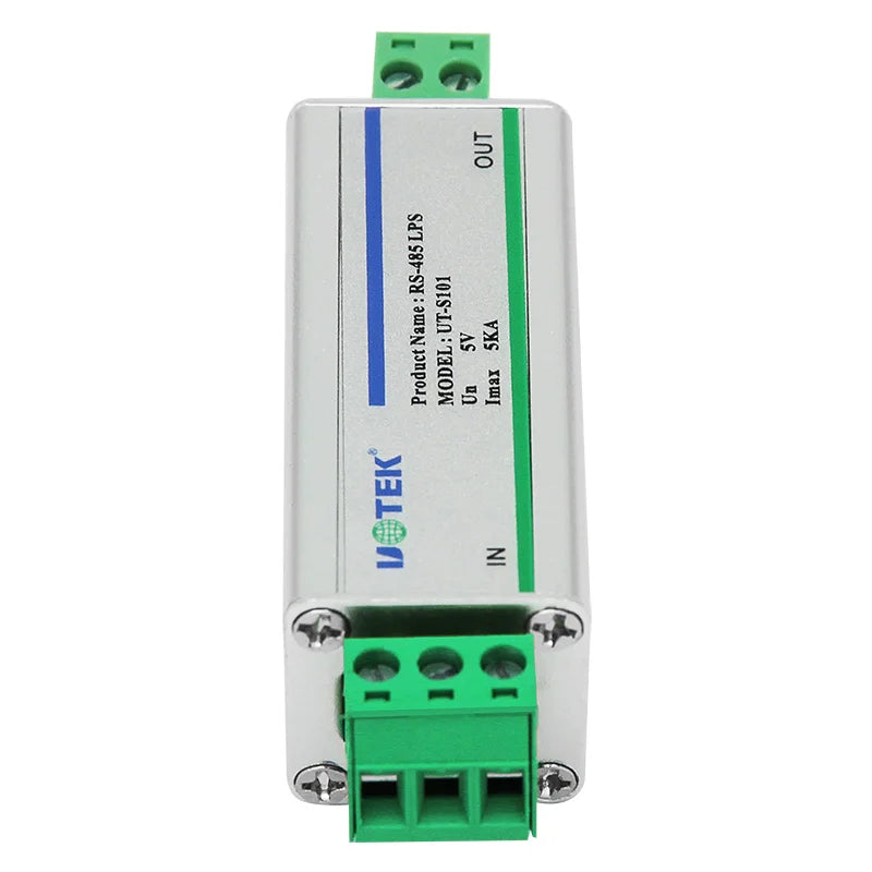 UOTEK Industrial Grade RS-485 Lightning Arrestor Arrester RS485 Isolator Module ESD Surge Protector Level 4 IP30 5KA UT-S101