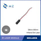 Infrared Dot Laser Diode Module Compact D8mm 850nm 0.5mw 1mw 5mw Class I Class II Class IIIA Industrial Machine IR Dot Laser