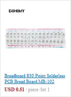 3.3V/5V MB102 Breadboard power module+MB-102 830 points Prototype Bread board for arduino kit +65 jumper wires wholesale GOHJMY