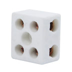 1 In 1 Out Ceramic Wiring Terminal Block 2 In 2 Out High-temperature Resistant Ceramic Terminal Post 250V Copper