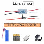 DC 3.7V 5V 12V 24V Photo Control Sensor 5-level Adjustment Light Sensor Switch Auto ON Off Photocell Street Light Switch 5A