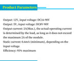 DC 9V 12V 24V 36V 48V 72V 84V 120V to 5V 3A / 2A Step Down Module Power Supply DC DC Converter Buck Converter Step Up Converte