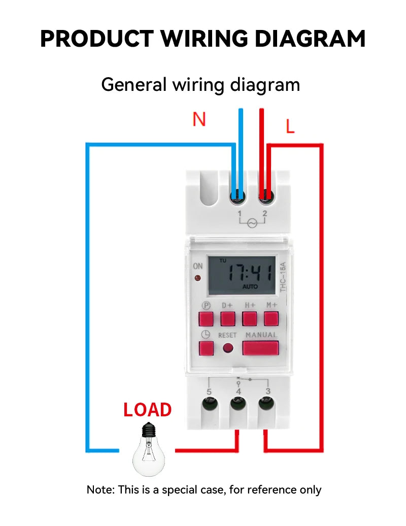 GEYA THC-15 Digital Timer Switch Weekly Programmable Timers 16A 20A 30A ACDC12V 24V 110V 220V 240V Timers