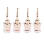 2/4Pcs 4MM Banana Female To 2MM Pin Connector HIFI Cable Adapter Plug Braided Copper Wire Socket