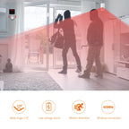 Staniot 433MHz Wireless PIR Motion Detector with Indicator Light Human Infrared Movement Sensor for Home Security Alarm System