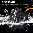 9imod 55kg Waterproof Servo IP67 180/270 Magnetic Sensor High Torque Coreless Digital Servo Full Metal Gear for 1/8 1/10 RC Cars