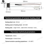 For Bambu Lab X1/X1C P1P/P1S A1 mini Thermistor & Ceramic Heating Plate For 3D Printer Hotend Heater Cartridge 24V 48W NTC 100K