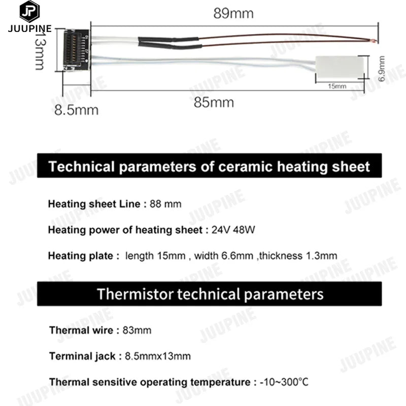 For Bambu Lab X1/X1C P1P/P1S A1 mini Thermistor & Ceramic Heating Plate For 3D Printer Hotend Heater Cartridge 24V 48W NTC 100K