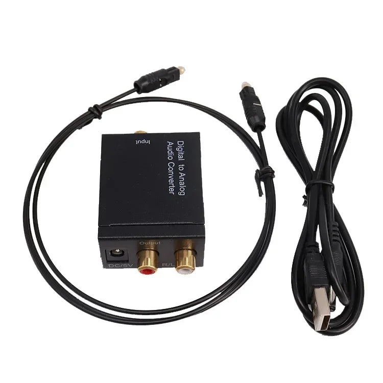 Hi-Fi Digital Fiber Coaxial to Analog Audio Converter Decoding D/A Converter for Superior Sound Quality