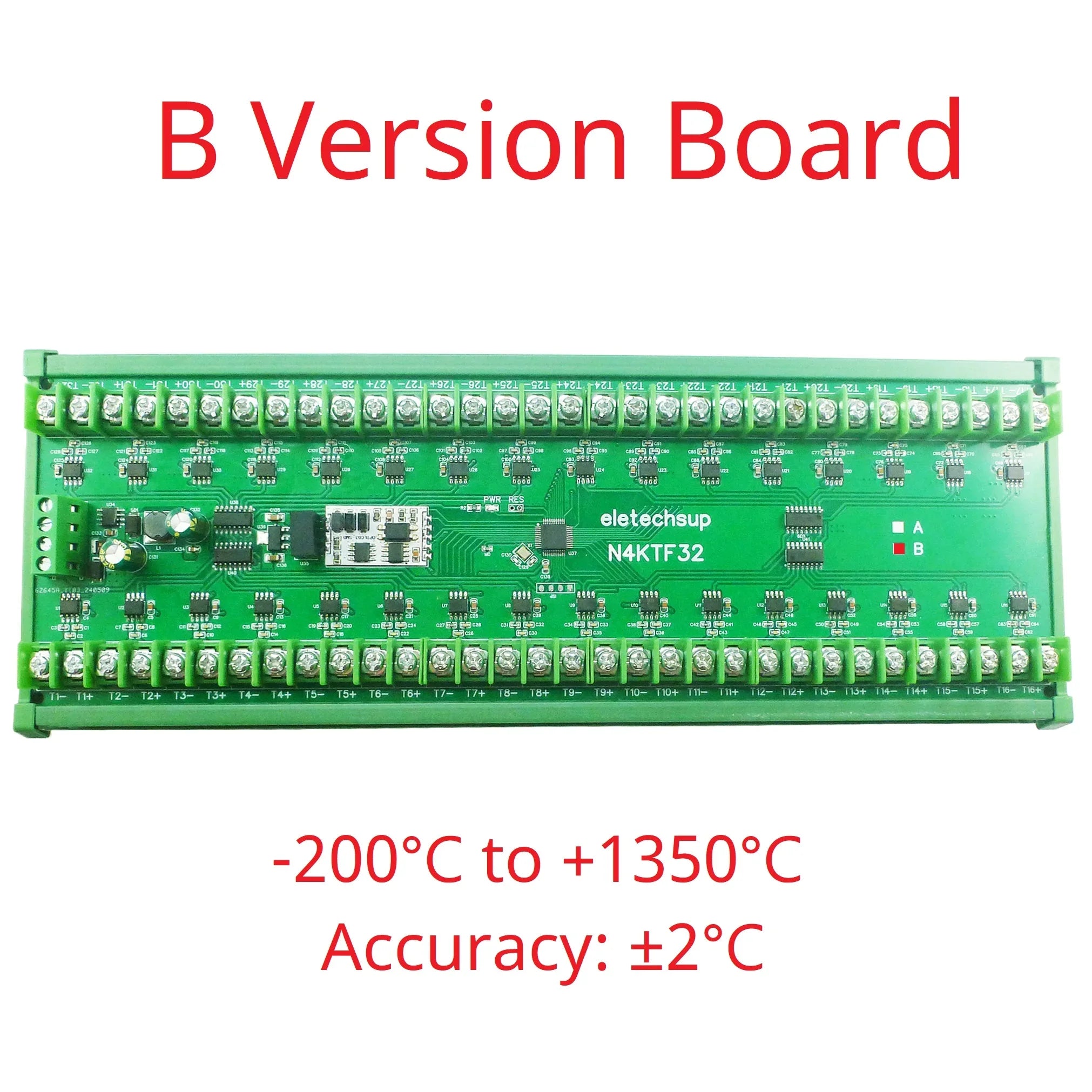 32 Channel K Type Thermocouple Module Modbus RTU RS485 DC7-25V MAX6675 MAX31855 DIN Rail Industrial Multi Temp Collector Board