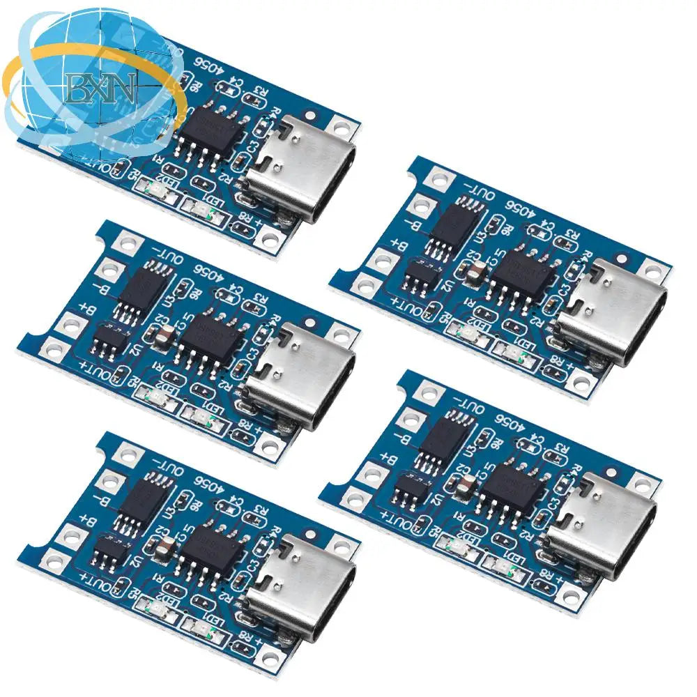 1-50PCS 5V 1A Micro/Type-c/Mini 18650 TP4056 Lithium Battery Charger Module Charging Board With Protection Dual Functions Li-ion
