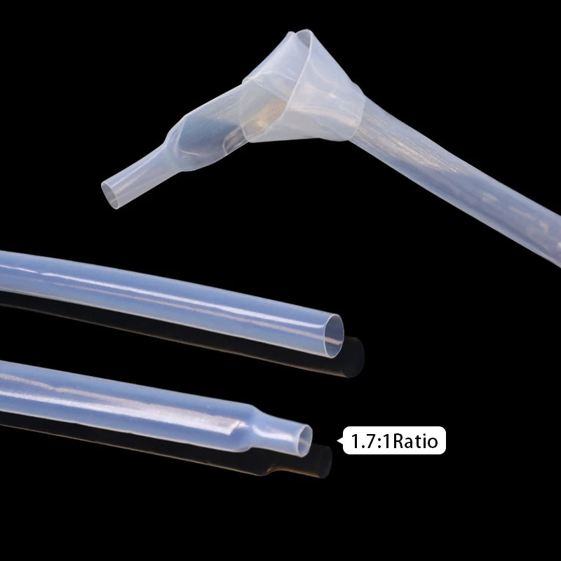Transparent  1.7:1 PTFE Heat Shrink Tube 0.5/1/2/2.5/4/5/6/8/10/12 mm High Temperature 260℃ Shrinkage Tubing For Wires 600V