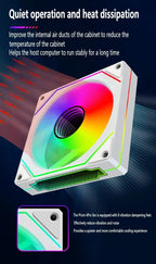LDPCSJ PRISM 4 PRO 120mm PC Case Fan Equipped with ARGB Controller, 4-Pin PWM Silent Cooling Fan,12V 3Pin Addressable ARGB,45.2CFM High Airflow 600-1500RPM Synchronizable RGB Fan for Gaming Desktop Water Cooling Computer Chas