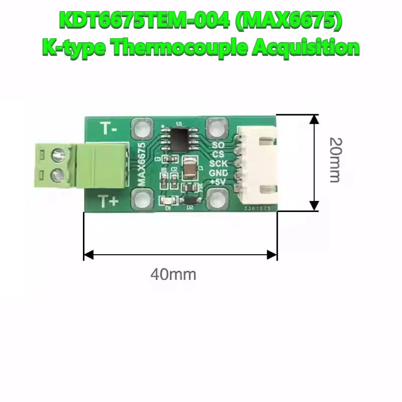 MAX6675 Module, Precision, Digital Temperature Type K Thermocouple Converter, Wide Range Sensor KDT6675TEM-004