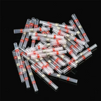50/100/500/1000PCS Waterproof Solder Seal Sleeve Splice Terminals Copper Heat Shrink Electrical Wire Butt Connector AWG22-18 Red