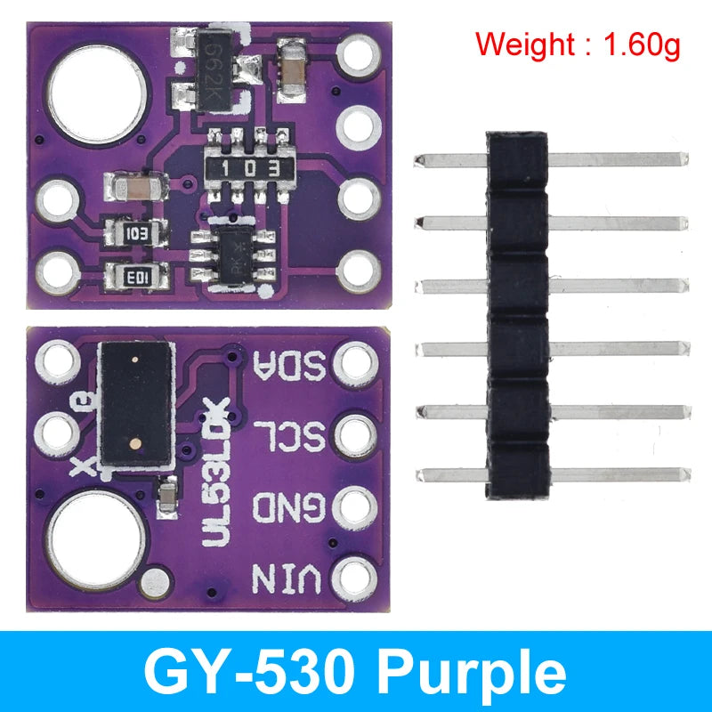 VL53L0X Time-of-Flight (ToF) Laser Ranging Sensor Breakout 940nm GY-VL53L0XV2 Laser Distance Module I2C IIC 3.3V/5V For Arduino