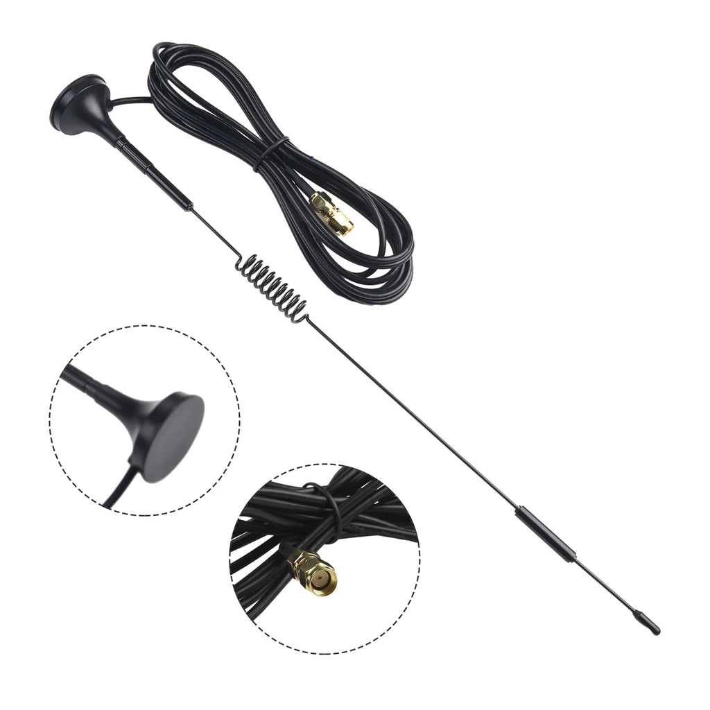 Omnidirectional LoRa Antenna 5.8dBi, 868MHz 915MHz, SMA Male & RP-SMA, 3m Cable with Bracket, for Miner Gateway Helium