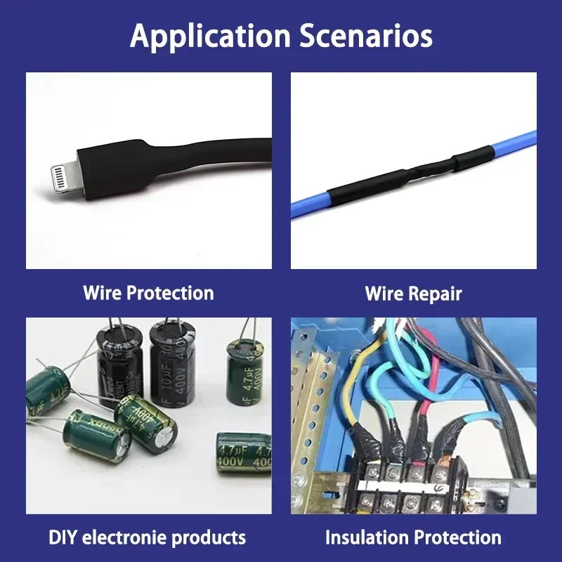 2:1 Shrink Rate Black Diameter 0.6mm ~ 210mm Heat Shrink Tube DIY Wires Cable Repair Wrap Sleeving Waterproof Polyolefin Tubing