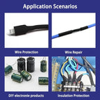 2:1 Shrink Rate Black Diameter 0.6mm ~ 210mm Heat Shrink Tube DIY Wires Cable Repair Wrap Sleeving Waterproof Polyolefin Tubing