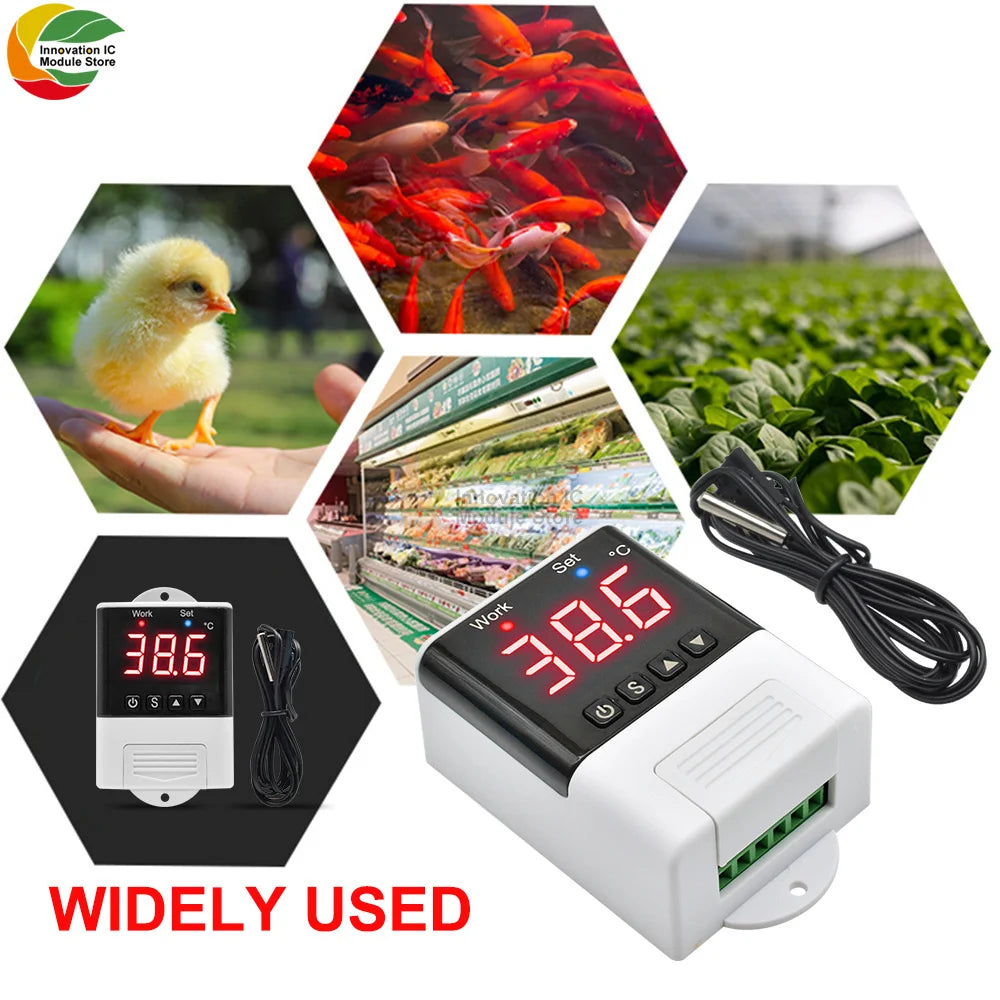 AC 110V 220V DTC2201 DTC1201 Temperature Controller Thermostat DS18B20 NTC Sensor APP Control For Smart Home