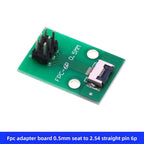 FPC/FFC Adapter Board with Soldered Pin Header, 0.5mm Connector to Straight 2.54mm Pin Header, Adapter Socket 4/6/12/24/40-80P