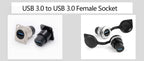 1pc Metal Round/D Type Module RJ45 CAT6&USB 2.0/3.0&Type C&HDMI-Jack Socket Through Network Panel Mounting Electronic Connector