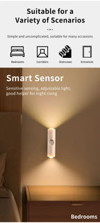 LED Cabinet Light Motion Sensor RGB Magnetic Rechargeable Wall Lamp Hallway Stairs Kitchen Ambient Night Light Home Decor Lights