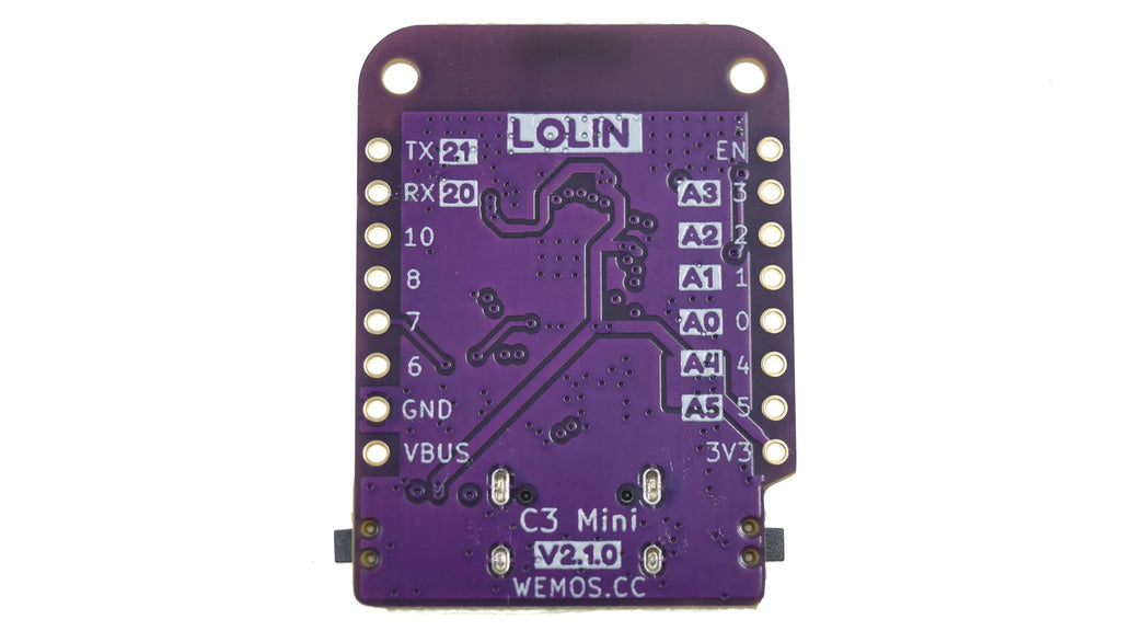 C3 Mini V2.1.0 - LOLIN WIFI Bluetooth LE BLE IOT Board ESP32-C3FH4 ESP32-C3 4MB FLASH MicroPython Arduino Compatible