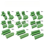 1Sets solderless docking type 2EDGRKC 5.08MM screw terminal block connector PCB plug-in type 2edg type green terminal block
