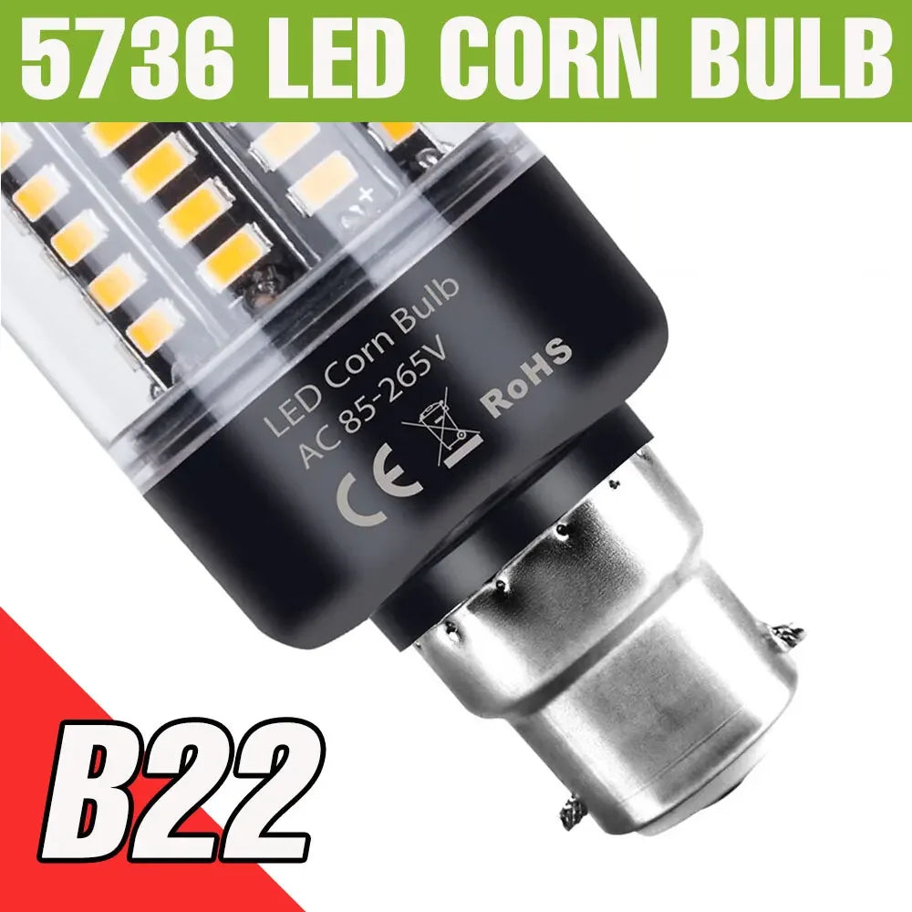 30W LED E27/E26 Corn Light Bulb E14 Chandelier Lamp B22 Ceiling Bulbs AC 85-265V No Flicker For Home Living Room Cold/Warm White