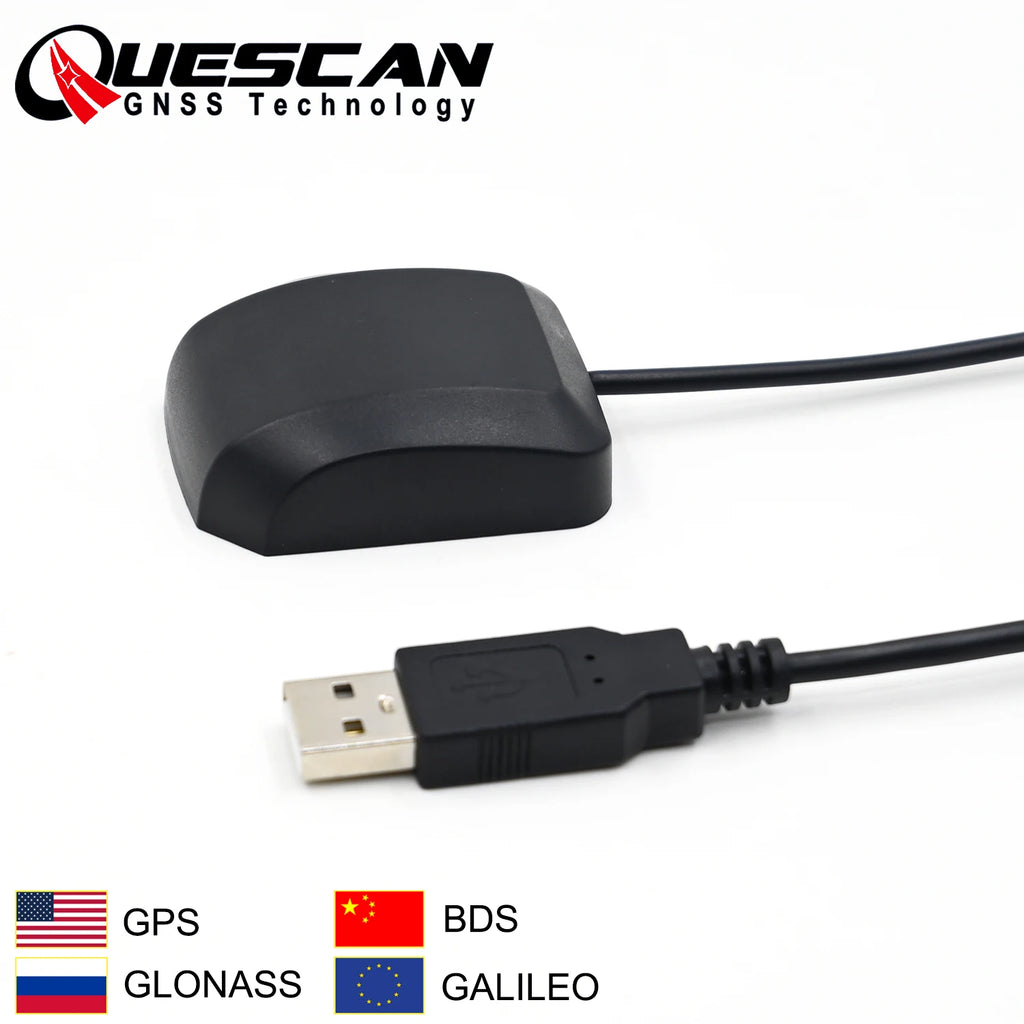 QUESCAN UBX M8030 M8N USB GPS Antenna Receiver GPS Galileo GLONASS Receiver Windows Linux Android USB GNSS NMEA 0183 1-10Hz