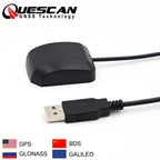 QUESCAN UBX M8030 M8N USB GPS Antenna Receiver GPS Galileo GLONASS Receiver Windows Linux Android USB GNSS NMEA 0183 1-10Hz