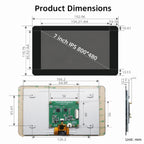 7 Inch DSI Touch Screen for Raspberry Pi 5 4B 3B+ 3B IPS Display 800*480 LCD MIPI CSI Cable With Standard Monitor for RPI 5 Pi5