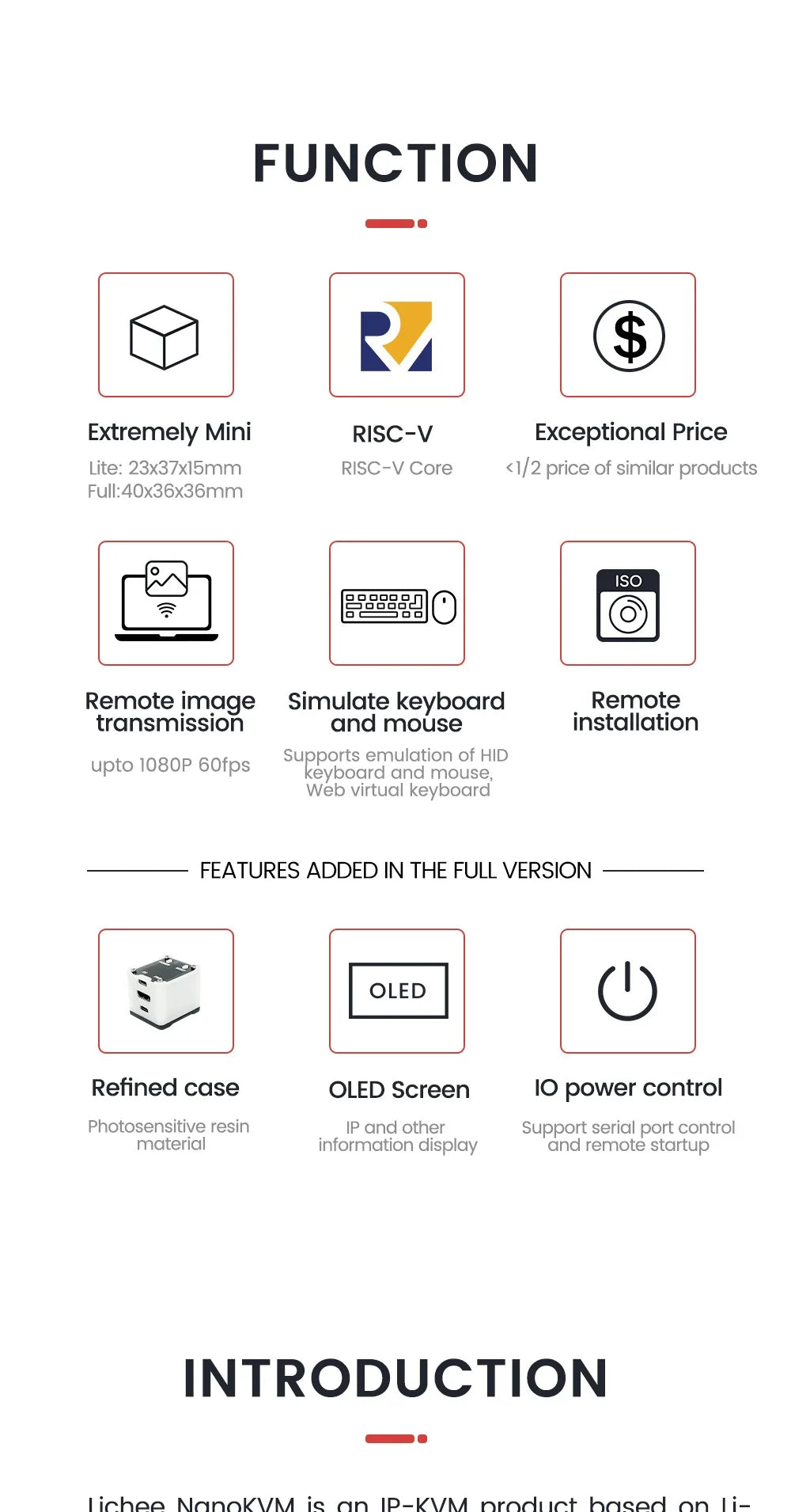 Sipeed NanoKVM  PiKVM Mini remote control operation and maintenance server HDMI Raspberry Pi