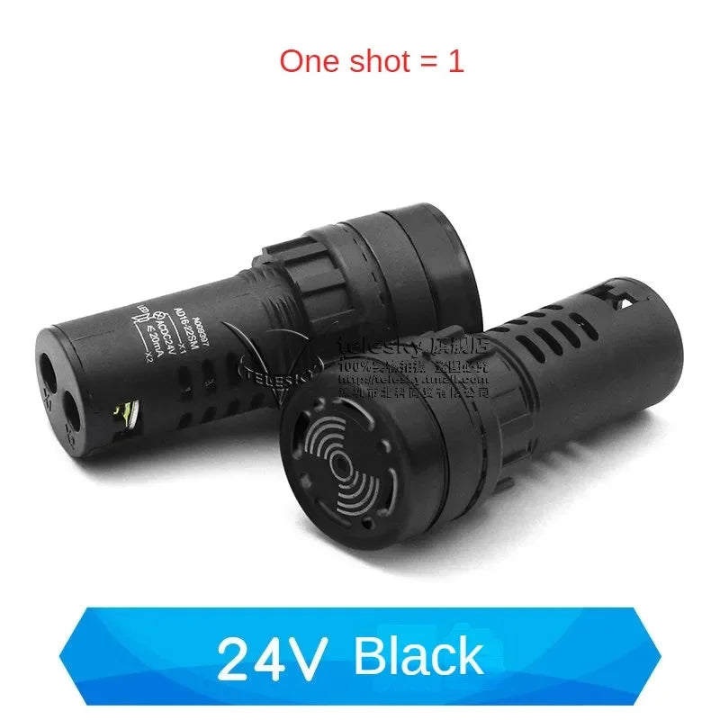 1PCS 12mm AD16-22SM 12V 24V 36V 48/110/220V Flash Signal Light Red LED Active Buzzer Beep Alarm Indicator Red Green Yellow Black