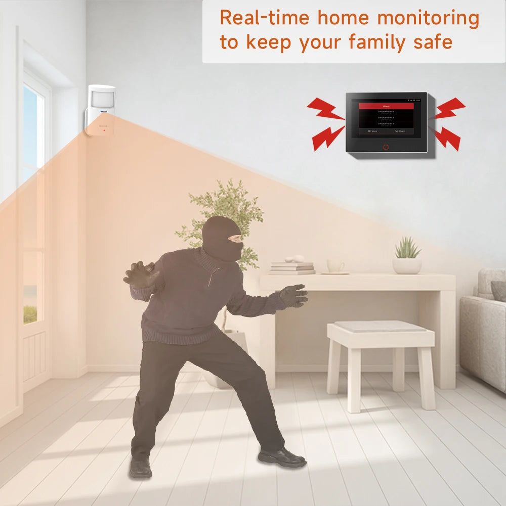 Staniot LoRa Wireless PIR Motion Detector 500m Communication Distance Anti-Dismantling Alarm Human Presence Sensor for Security