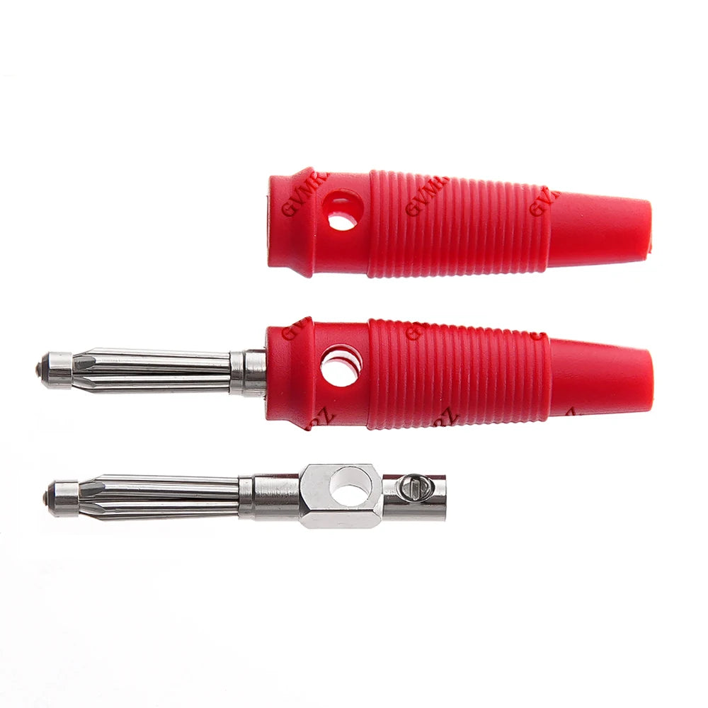 5PCS 4mm 32A High Current Solderless Screw Side Stackable Banana Plug Connector 32A 4mm