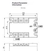 CKELE ZG33 3 Phase Solid State Relay SSR 10A 25A 40A 50A 60A 80A 100A 120A DC 3-32V Control AC 90-480V 380VAC