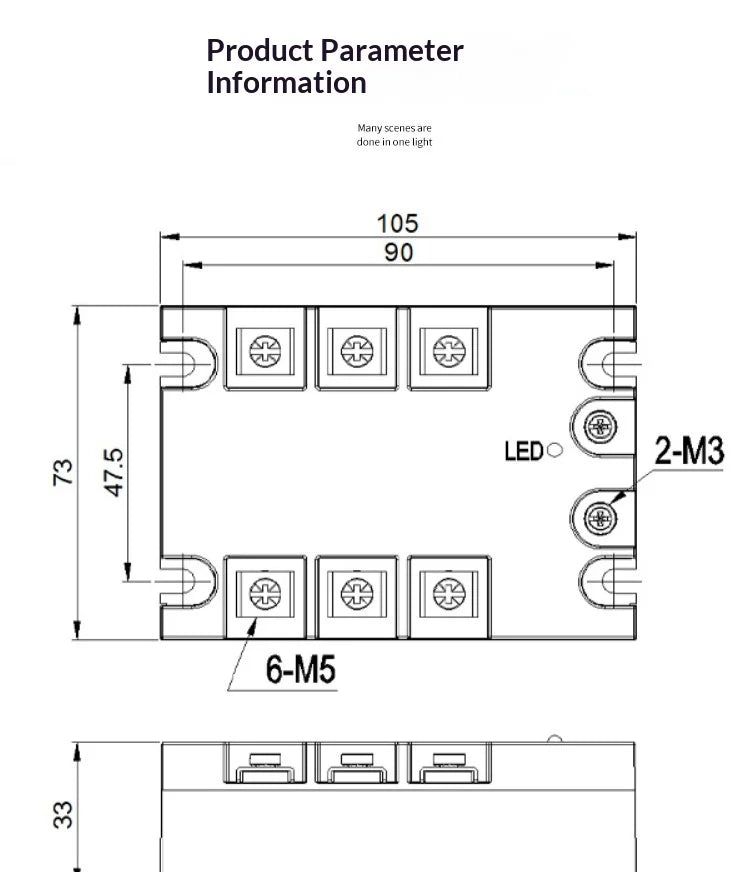 CKELE ZG33 3 Phase Solid State Relay SSR 10A 25A 40A 50A 60A 80A 100A 120A DC 3-32V Control AC 90-480V 380VAC