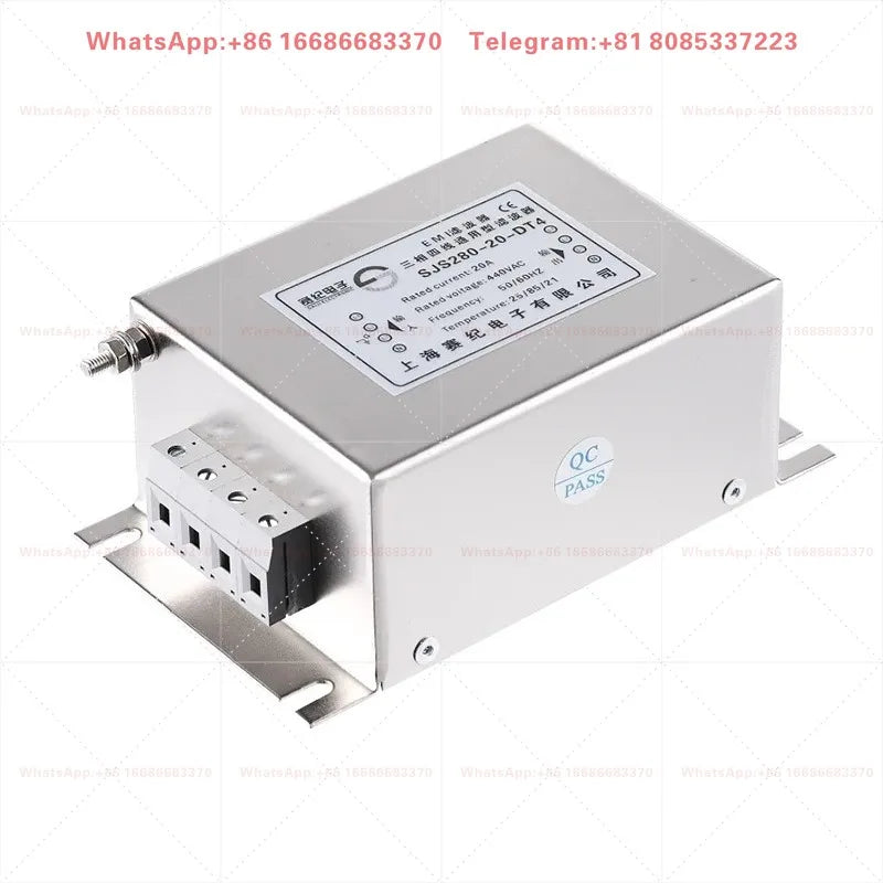 SJS280 three-phase four-wire single-stage AC power filter 380V 440V terminal block EMI anti-interference purification