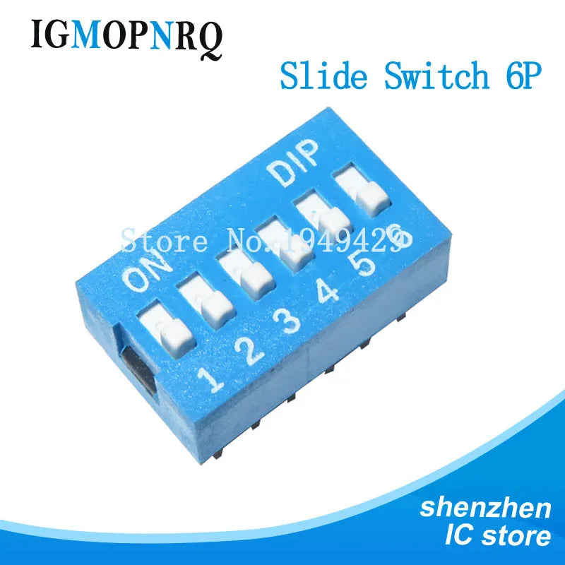 10pcs Slide Type DIP Switch Module 1 2 3 4 5 6 7 8 PIN 2.54mm Position Way DIP Blue Pitch Blue Snap Switch Dial Switch