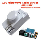 Diymore 5.8G Microwave Radar Sensor Switch AC85-250V Intelligent Energy Saving Control Microwave Radar Sensor Motion Detector