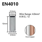 Pure Copper Non-Insulated Cord End Terminals Kit EN0508 EN1008 EN4009 Naked Wire Ferrules Crimp Terminals Wire Connector