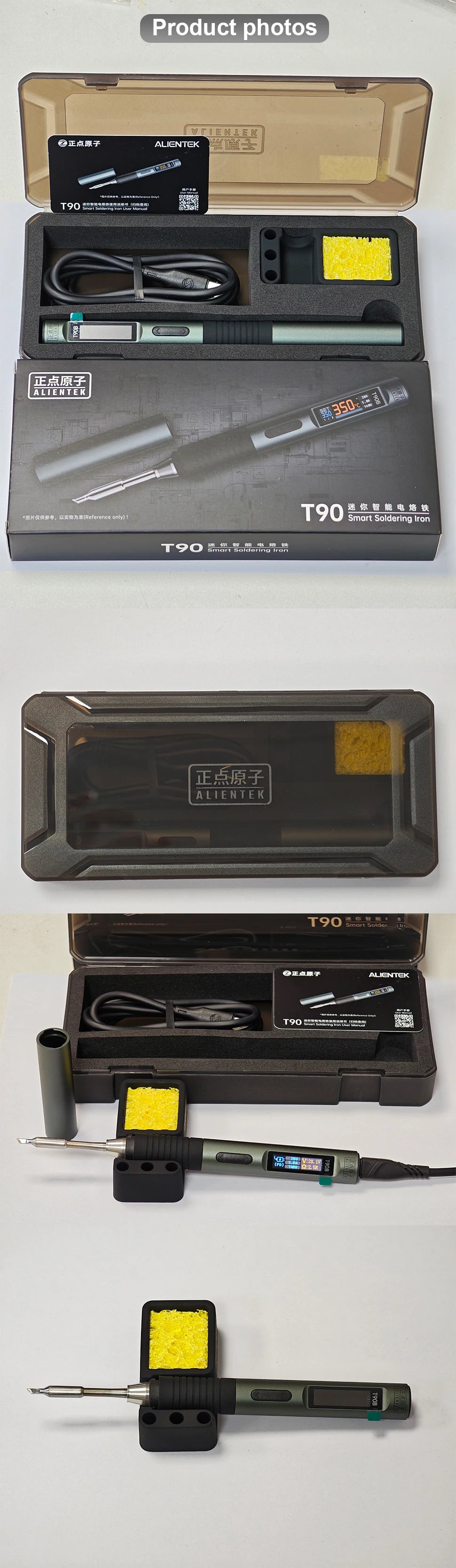 ALIENTEK T90B Smart Soldering Iron PD3.1 140W 80-450℃ Adjustable Temperature Precision Welding Solder Tools T245 Tip Series
