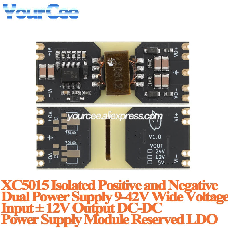 10pcs/1pc XC5015 JW3510 XC7010 Isolated Power Supply Module DC-DC Wide Voltage 9-42V to 5V 12V ±5V ±12V Output Reserved LDO