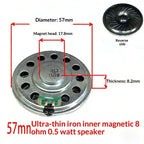 1Pcs Diameter 30mm 32mm 36mm 40mm 45mm 50mm 57mm Loudspeaker 0.5W 8 Ohm Ultra-thin Horn Speaker
