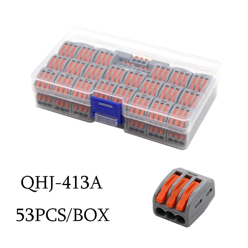 Mini Wire Electrical Connector Boxed 222 LED Strip Lighting Quick Connectors Universal Compact Conductor Push-in Terminal Blocks
