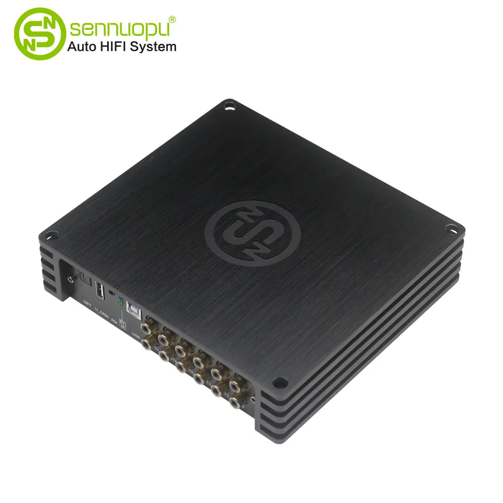 Sennuopu HIFI-K10 8-Channel Car Amplifier Integrated 10-Channel DSP Processor, HIFI Car Audio Sound Tuning Amplifier