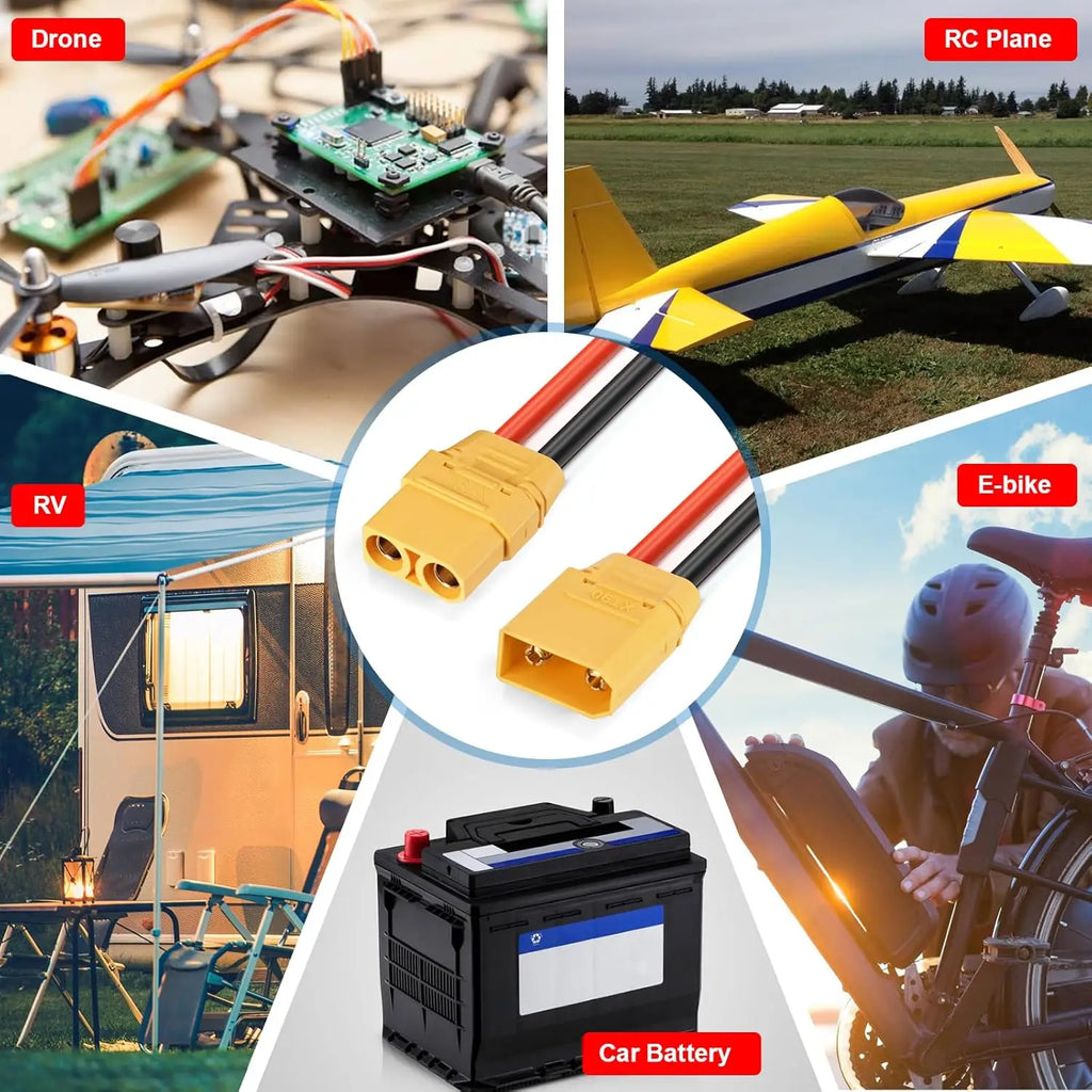XT90 Male Female Connector Plug Welding Terminal Plugs for RC Lipo Battery Drone Boat Airplane Wire Cable Connectors Adapter